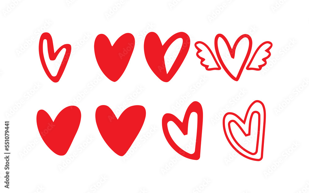 Red heart design icon flat.Modern flat valentine love sign.symbol for web site design, button to mobile app. Logo heart illustration,Trendy vector hart shape