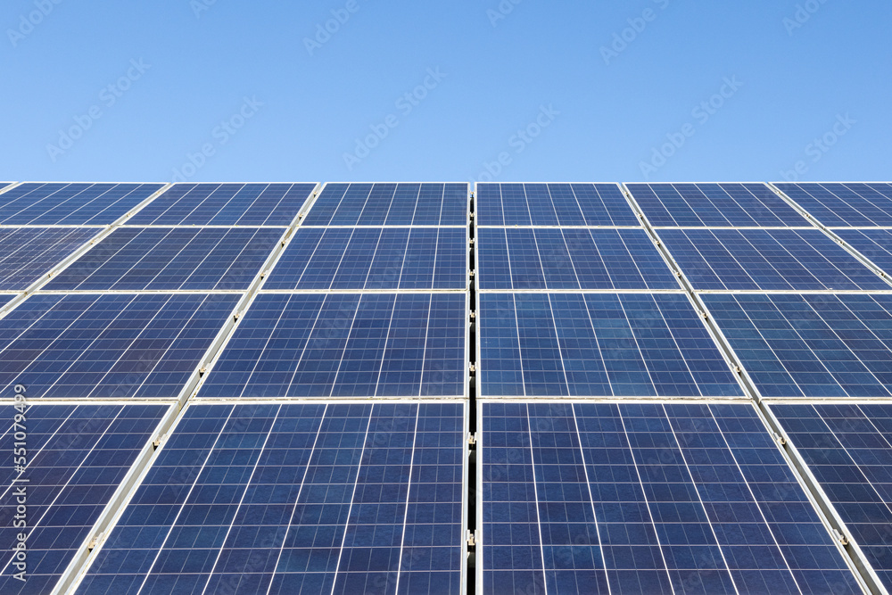 Solar Panels Against Blue Sky with Copy space Solar Panels Against Blue Sky with Copy space