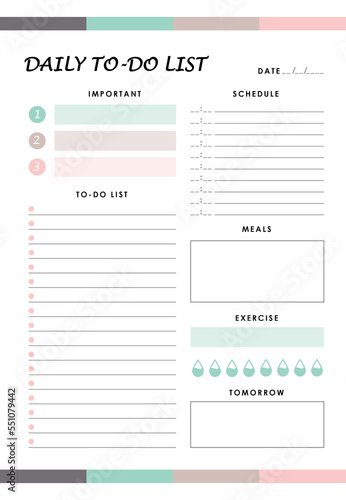 Daily Printable planner Schedule for everyday A4