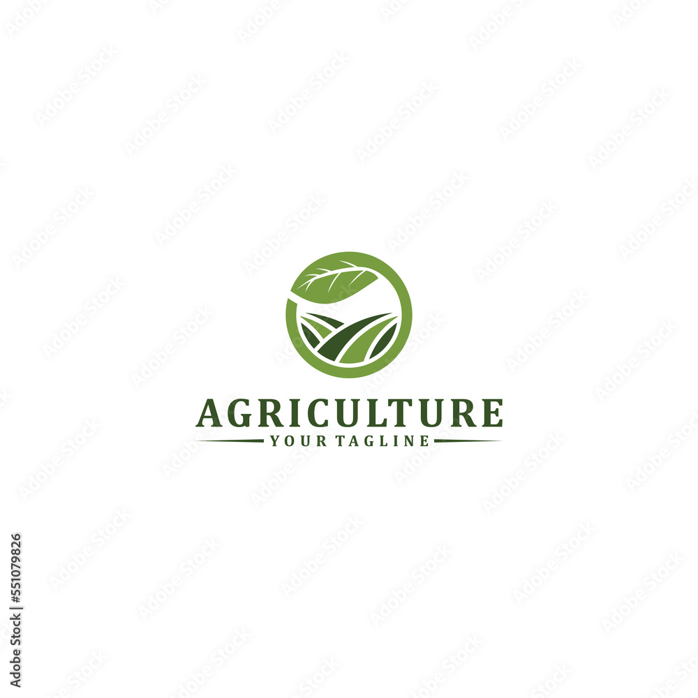 agriculture logo template in white background agriculture logo template in white background