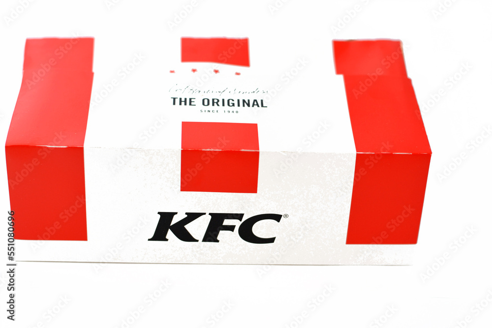 Cairo, Egypt, November 13 2022 KFC Fried chicken delivery of Zinger