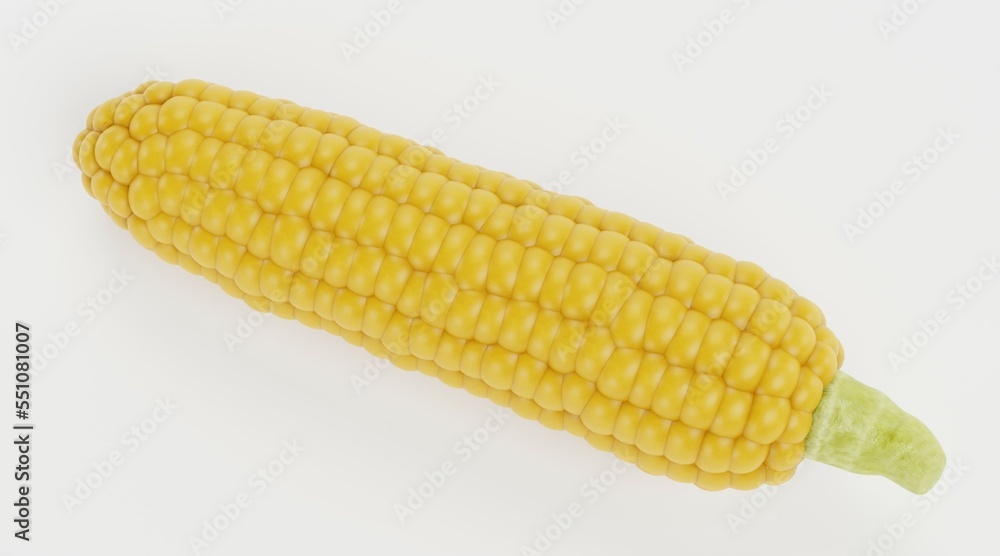 Realistic 3D Render of Corn