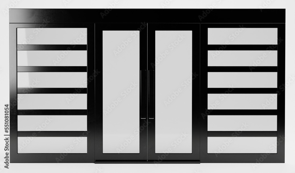 Realistic 3D Render of Double Door Realistic 3D Render of Double Door