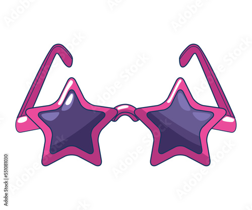 stars sunglasses 90s pop art style