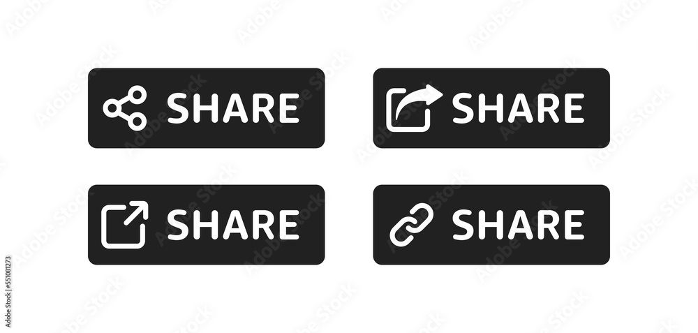 share icon, button set. Share arrow, link, connection icon. Vector EPS 10 share icon, button set. Share arrow, link, connection icon. Vector EPS 10