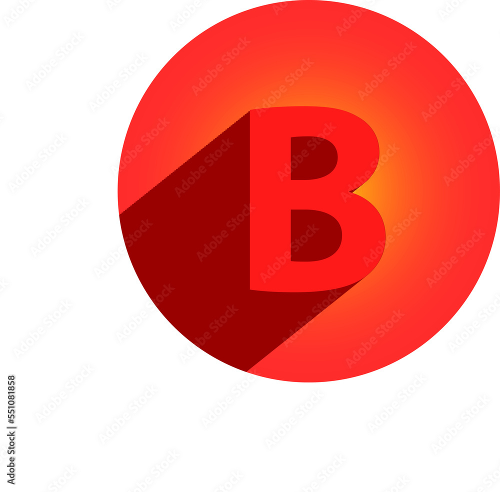 B icon with blend B icon with blend