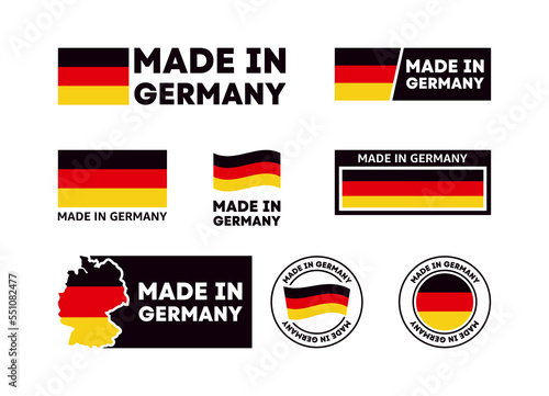 Made in germany labels, signs. German product template. Vector EP 10