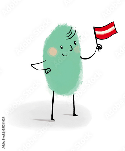 holding austria flag
