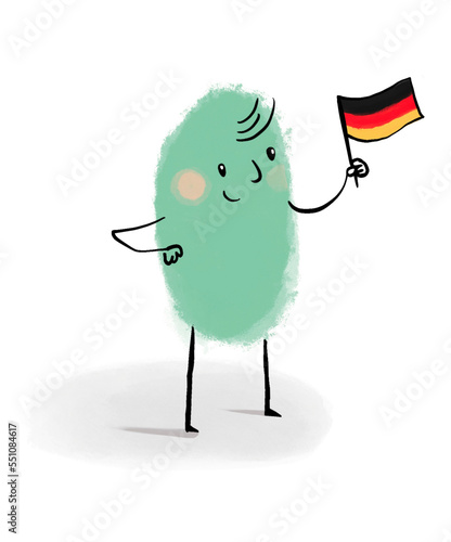holding german flag