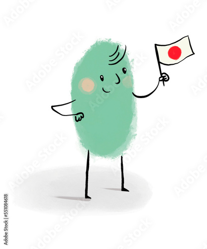 holding japan flag