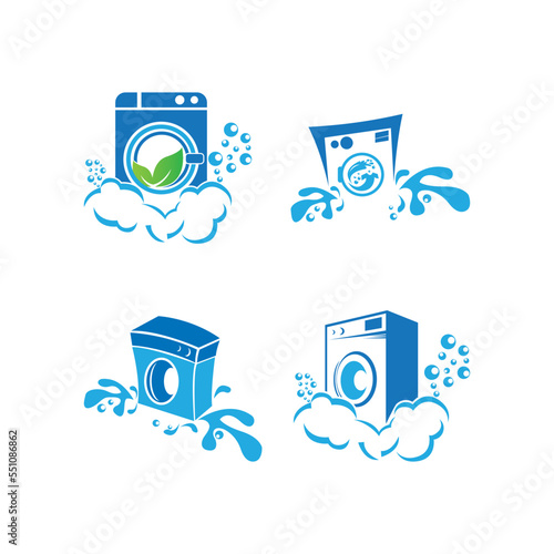 washing machine or laundry icon. vector illustration template design