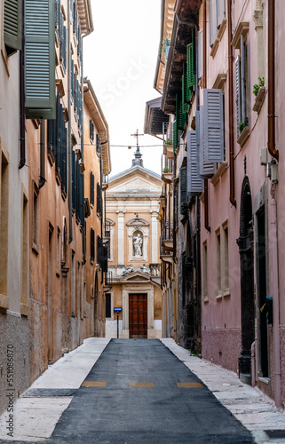 Narrow street in the Verona town