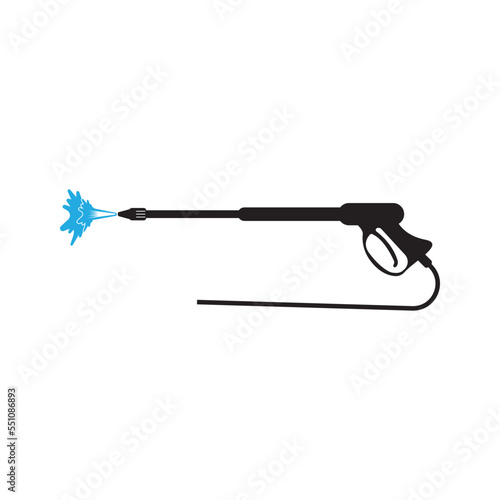 Pressure washing logo template. Cleaning vector design.