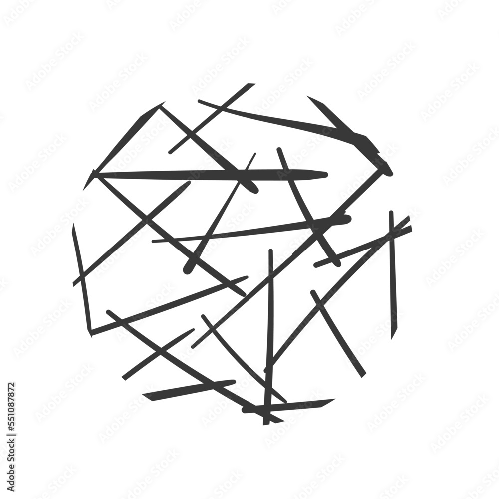 abstract line hand drawn vector element