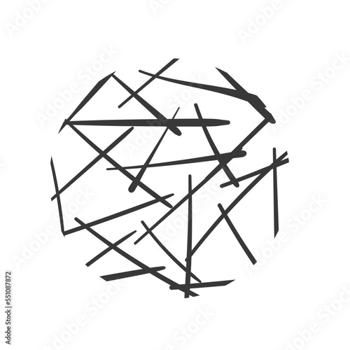 abstract line hand drawn vector element