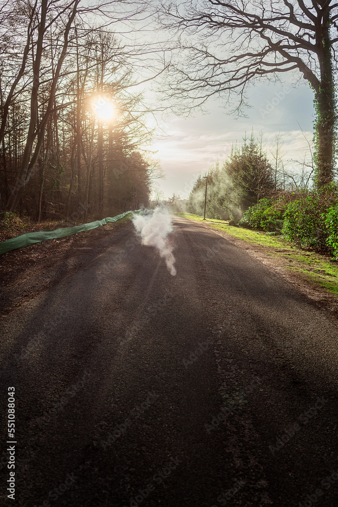 Little Cloud on a village road 