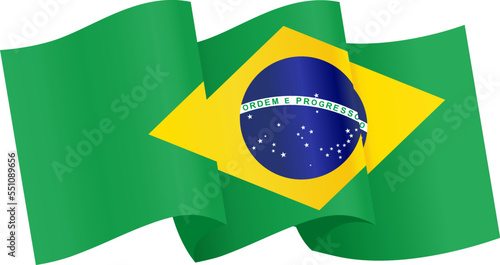 Waving flag of Brazil isolated  on png or transparent  background,Symbol of Brazil,template for banner,card,advertising ,promote, vector illustration top win sport winner country