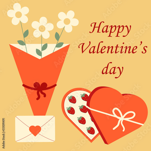 Valentine's Day vector illustration poster