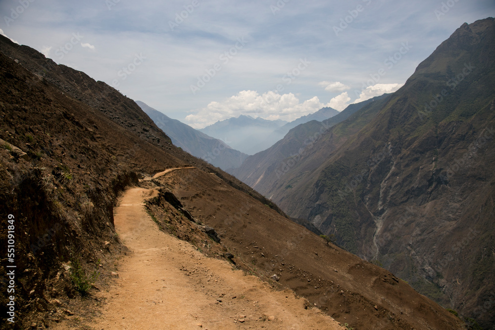 Hike through the Apurímac canyon to the ruins of Choquequirao, an Inca archaeological site in Peru, similar in structure and architecture to Machu Picchu.