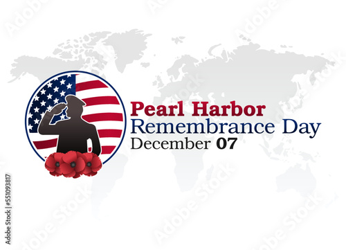 vector graphic of pearl harbor remembrance day good for pearl harbor remembrance day celebration. flat design. flyer design.flat illustration.