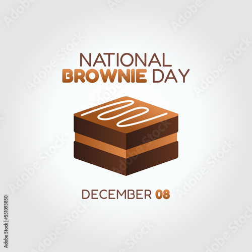 vector graphic of national brownie day good for national brownie day celebration. flat design. flyer design.flat illustration.