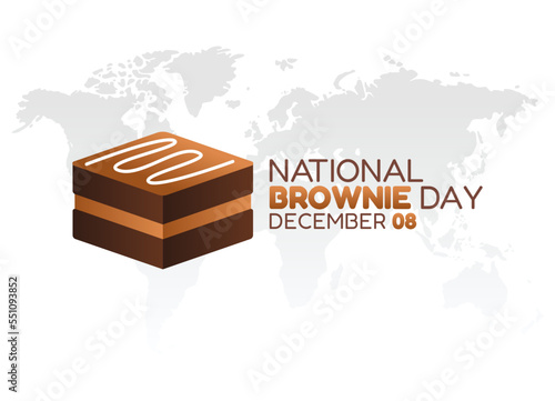 vector graphic of national brownie day good for national brownie day celebration. flat design. flyer design.flat illustration.