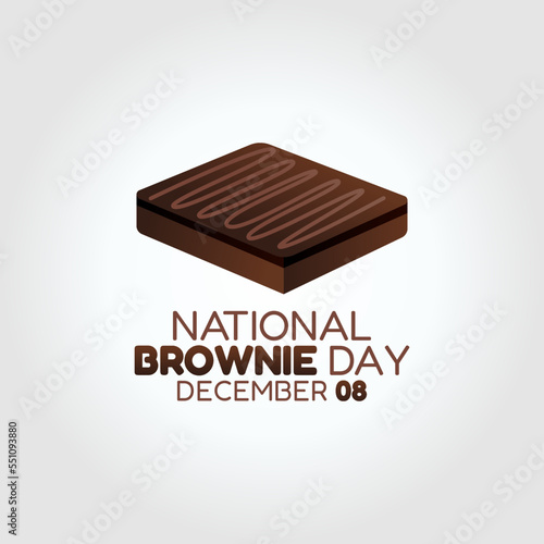 vector graphic of national brownie day good for national brownie day celebration. flat design. flyer design.flat illustration.