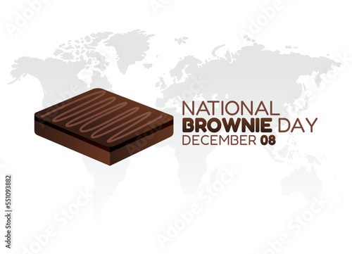 vector graphic of national brownie day good for national brownie day celebration. flat design. flyer design.flat illustration.
