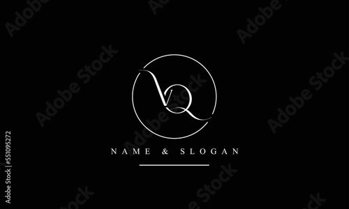 VQ, QV, V, Q abstract letters logo monogram photo