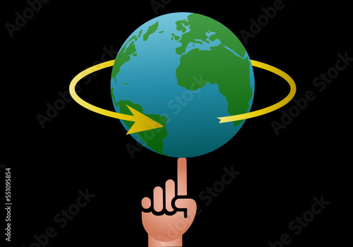 El planeta Tierra en tus manos. 