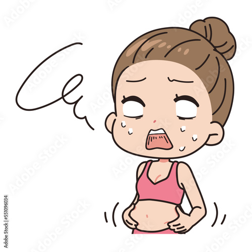 Illustration of a fat woman.