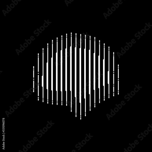 abstract artificial intelligence logo vector design in black and white color