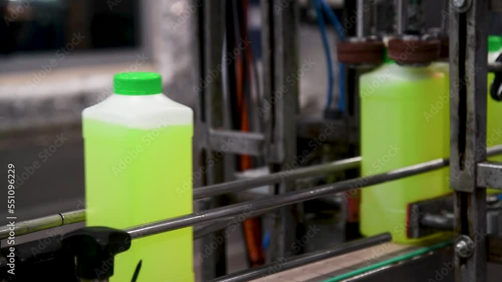 Liquid, pouring, detergent bottle Liquid, pouring, detergent bottle
