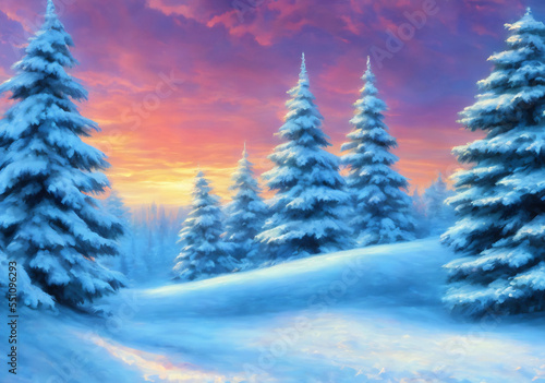 Winter Landscape, Dusk © corveau