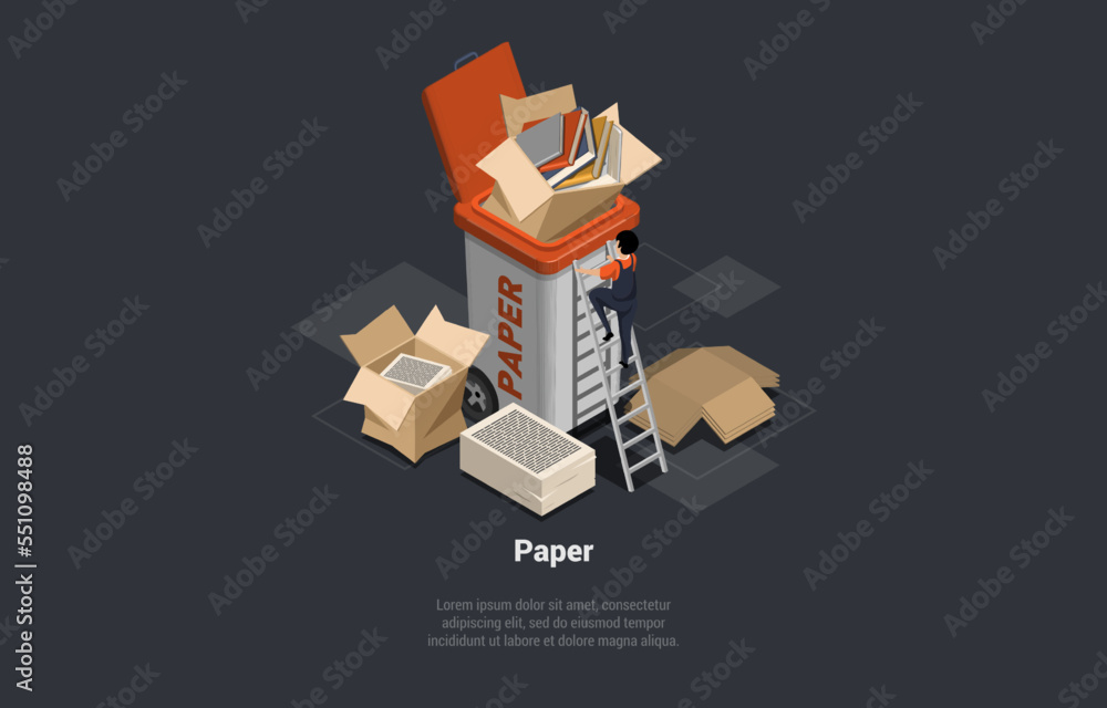 Zero Waste, Reuse, Eco-Friendly, Segregation And Recycling Garbage ...