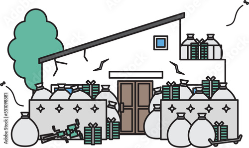 近隣に迷惑な放置されたゴミ屋敷