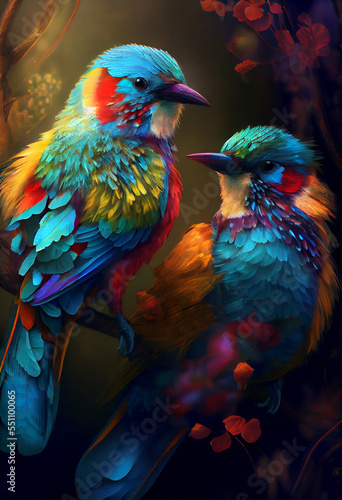 tropical jungle birds