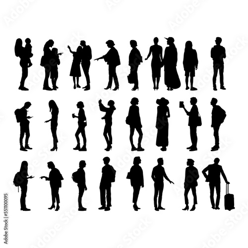 silhouettes of people