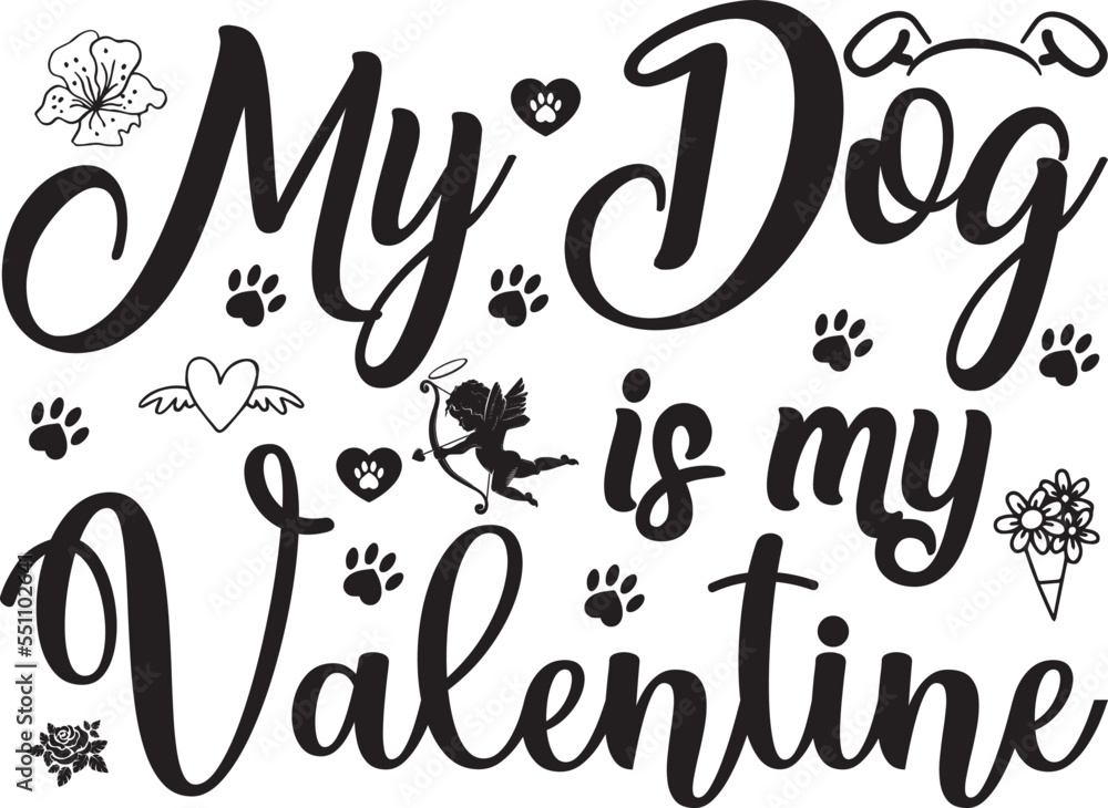 Valentines Day T-shirt Design With Vector And Elements Valentines Day T-shirt Design With Vector And Elements