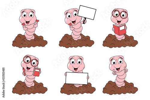 cute worm animal cartoon graphic photo