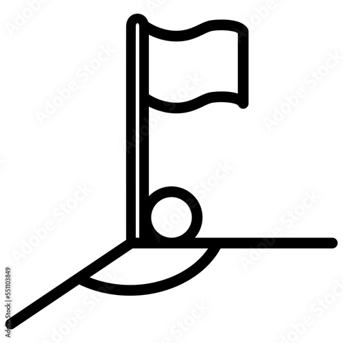 corner kick in football icon