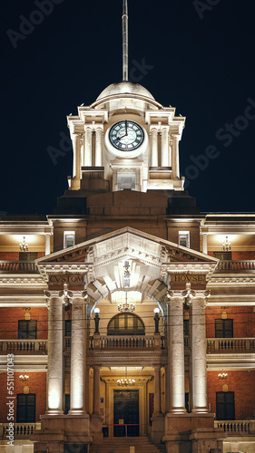 night view of the town hall Shamian China Guangzhou  photo