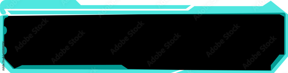 Obraz premium デジタルサイバーモチーフのフレーム、横長長方形B