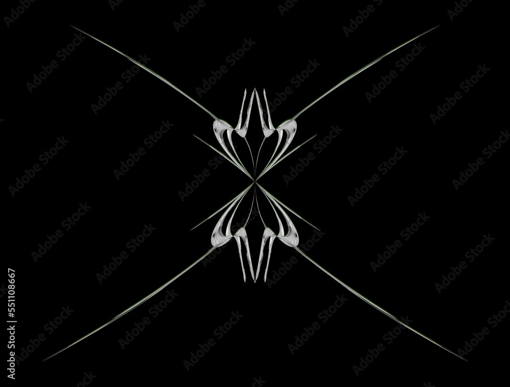 abstraction, interior of a flower, green outline, other, modern, graphics, for the wall, chrome abstraction, interior of a flower, green outline, other, modern, graphics, for the wall, chrome
