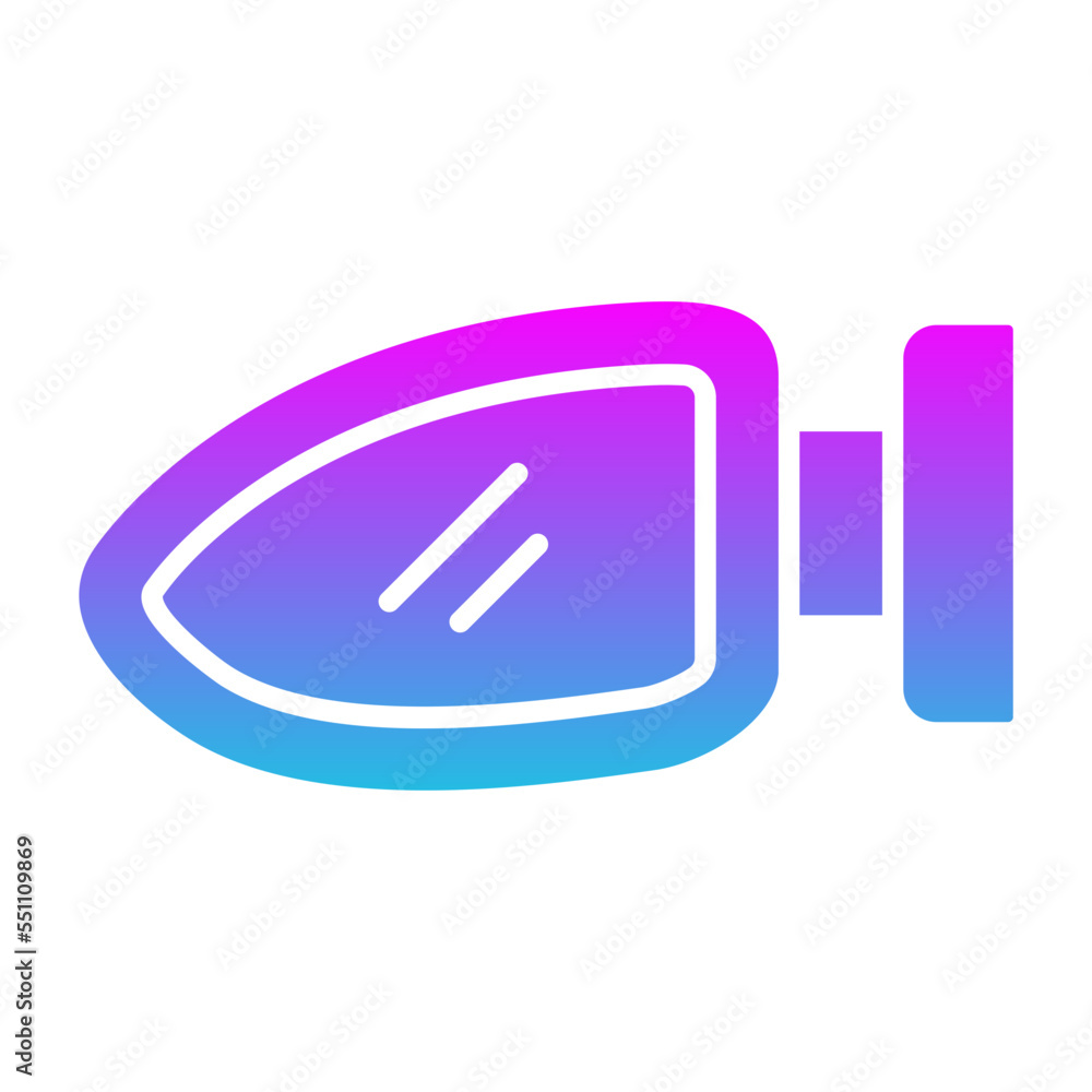 Side Mirror Glyph Gradient Icon Side Mirror Glyph Gradient Icon