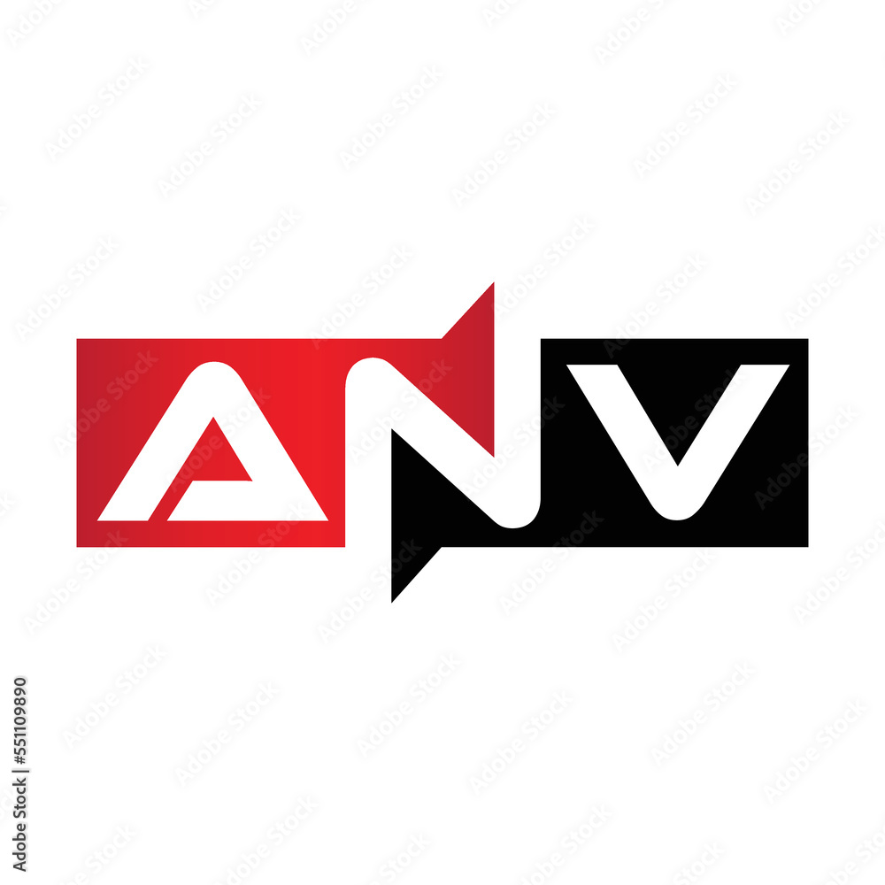 ANV Monogram Initial Letters Logo Design ANV Monogram Initial Letters Logo Design
