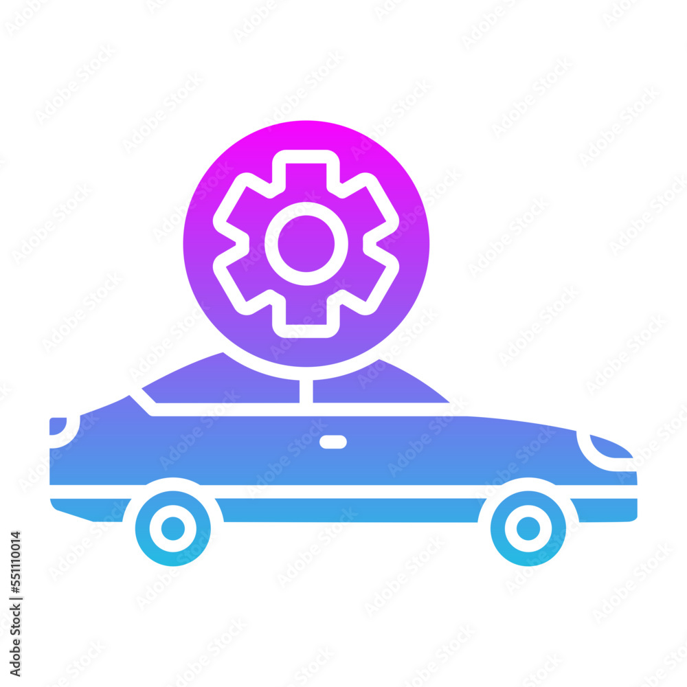 Car Service Glyph Gradient Icon Car Service Glyph Gradient Icon