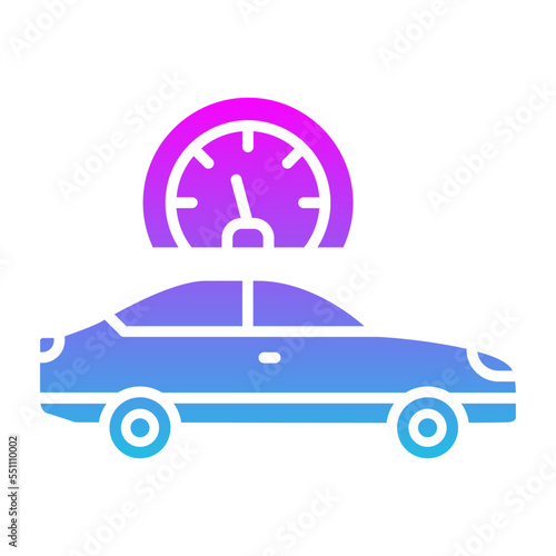 Cruise Control Glyph Gradient Icon