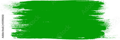 Green brush stroke isolated on background. Paint brush stroke vector for green ink paint, grunge design element, dirt banner, watercolor design, dirty texture. Trendy brush stroke, vector illustration
