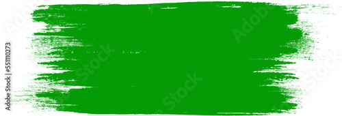 Green brush stroke isolated on background. Paint brush stroke vector for green ink paint, grunge design element, dirt banner, watercolor design, dirty texture. Trendy brush stroke, vector illustration
